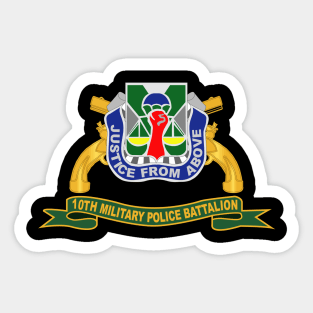 10th Military Police Battalion w Br - Ribbon Sticker